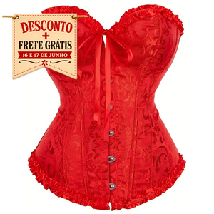 Corselet vermelho com laço