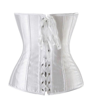 Corselet branco acetinado