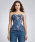 Corselet azul floral