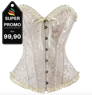 Corselet nude com laço