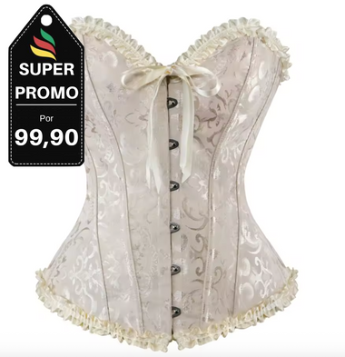 Corselet nude com laço