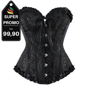 Corselet preto com laço