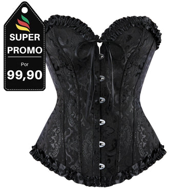 Corselet preto com laço