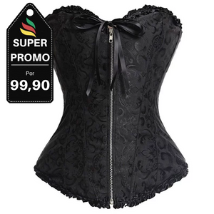 Corselet com laço e ziper