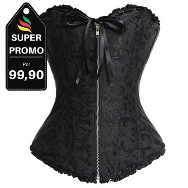 Corselet com laço e ziper