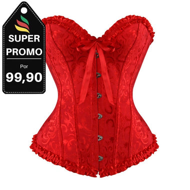 Corselet vermelho com laço