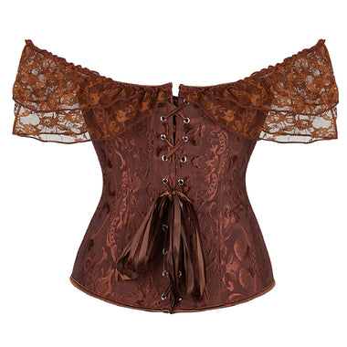 Corselet marrom ombro a ombro