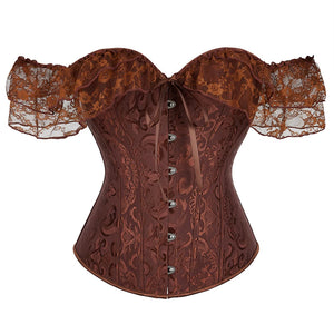 Corselet marrom ombro a ombro