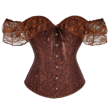 Corselet marrom ombro a ombro