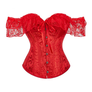 Corselet vermelho ombro a ombro