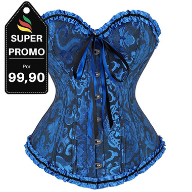 Corselet azul com laço