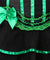 Corselet verde laços e renda com saia