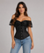Corselet preto ombro a ombro