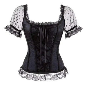 Corselet fita frontal e renda - frente