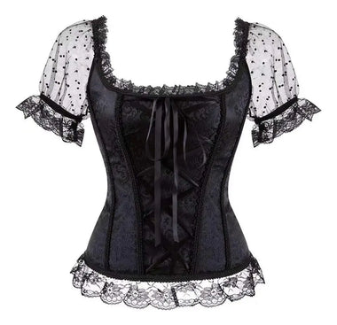 Corselet fita frontal e renda - frente