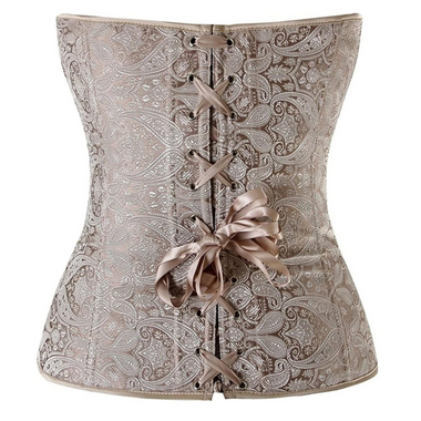 Corselet brocado e cetim