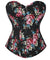 Corselet floral preto