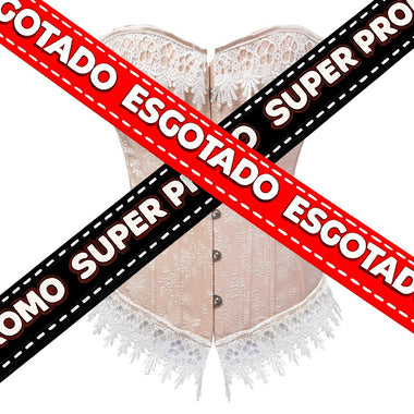 Corselet rose com renda