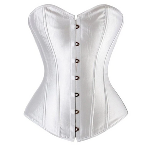 Corselet branco acetinado