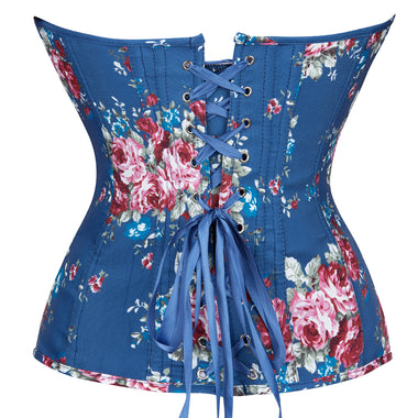 Corselet azul floral
