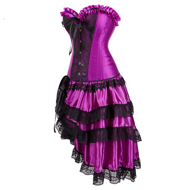 Corselet detalhes bordado com saia