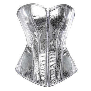 Corselet prata com ziper