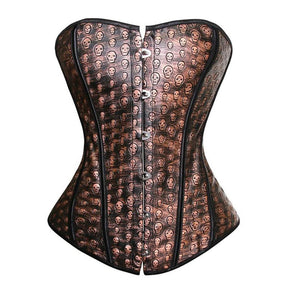 Corselet caveiras bronze metalico