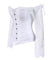 Corselet branco com mangas em renda