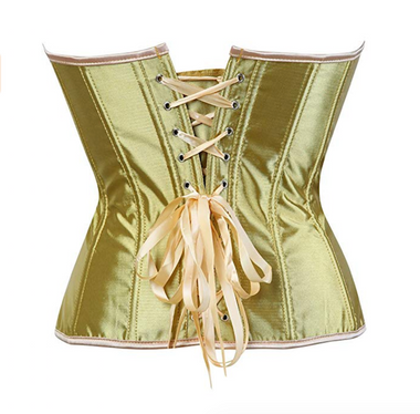 Corselet acetinado dourado