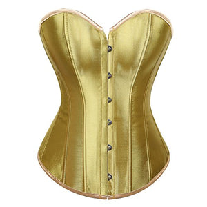 Corselet acetinado dourado