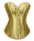 Corselet acetinado dourado