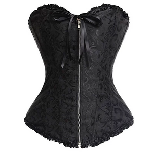 Corselet com laço e ziper