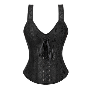 Corselet em tecido brocado