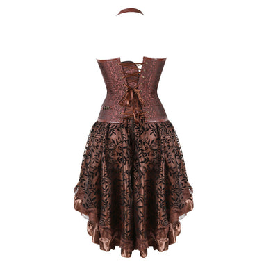 Corselet detalhes correntes com saia