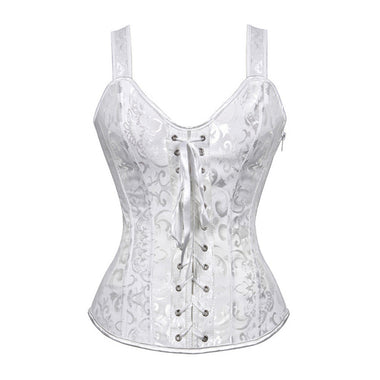 Corselet em tecido brocado