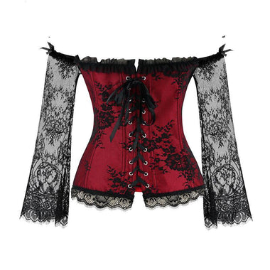 Corselet mangas de renda