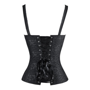 Corselet com ziper e renda