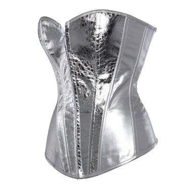 Corselet prata com ziper
